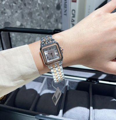 Cartier Stainless Steel Imported Quartz Movement 27*37/22*30MM Lady Watch